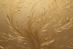 Golden Embossed Floral Pattern Background Product Image 1