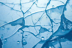 Cracked Blue Glass Water Droplets Background Product Image 1