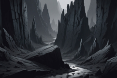 Dark Rocky Valley Landscape Background Product Image 1