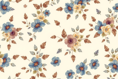 Vintage Blue Floral Background Product Image 1
