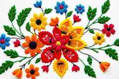 Embroidered Colorful Floral Background Product Image 1