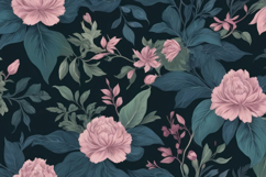 Dark Lush Peony Floral Background Product Image 1