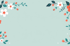 Soft Floral Corner Border Background Product Image 1