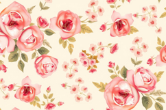 Pale Rose Floral Pattern Background Product Image 1