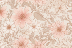 Blush Floral Bloom Leaf Botanical Background Product Image 1