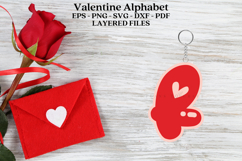 Premium alphabet laser cut SVG files for valentine Create personalized valentine decor with high-quality digital designs for laser cutters