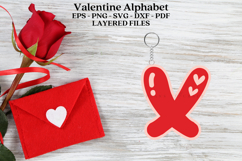 Premium alphabet laser cut SVG files for valentine Create personalized valentine decor with high-quality digital designs for laser cutters