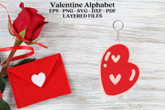 Premium alphabet laser cut SVG files for valentine Create personalized valentine decor with high-quality digital designs for laser cutters