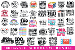 100 Days of School Svg Bundle| Quotes Svg | Svg Cut Files Product Image 1