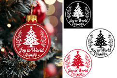 Joy to World Christmas Ornament Ball, Christmas Svg Png Product Image 1