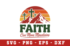 Faith can move mountains Svg| SVG Cut files | Cricut Product Image 1