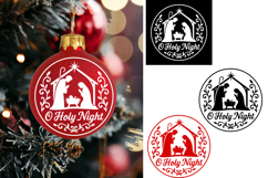 O Holy night Christmas Ornament Ball, Christmas Svg Png Product Image 1