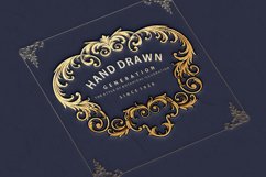 Premium frame vintage flourish hand drawn Product Image 6