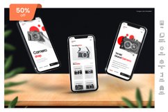 three phones on wooden table