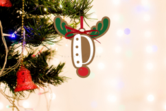 Premium laser cut SVG files for Christmas alphabet ornaments Create personalized Christmas decor with high-quality digital designs for laser cutters