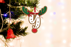 Premium laser cut SVG files for Christmas alphabet ornaments Create personalized Christmas decor with high-quality digital designs for laser cutters