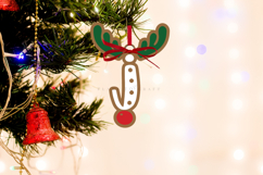 Premium laser cut SVG files for Christmas alphabet ornaments Create personalized Christmas decor with high-quality digital designs for laser cutters