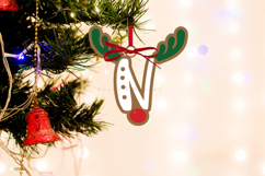 Premium laser cut SVG files for Christmas alphabet ornaments Create personalized Christmas decor with high-quality digital designs for laser cutters