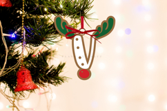 Premium laser cut SVG files for Christmas alphabet ornaments Create personalized Christmas decor with high-quality digital designs for laser cutters