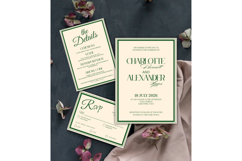 Elegant wedding invitation with classic typography, stylish formal wedding invite template editable in Canva