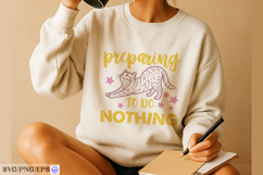 Funny Cat Hand-Drawn SVG PNG Sublimation Design Product Image 4