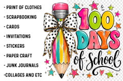 Preppy 100 Days of School PNG Product Image 2