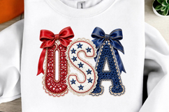 Preppy 4th Of July PNG, Coquette USA Png Product Image 1