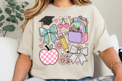 Preppy Back To School Png, Boho Floral Teacher Png Product Image 2