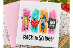 Preppy Back to School PNG, Cute School Supplies PNG Product Image 3