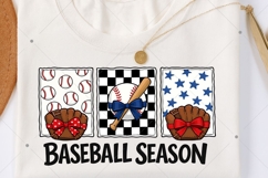 Preppy Baseball Coquette PNG, Brushstroke Game Day Baseball Product Image 5