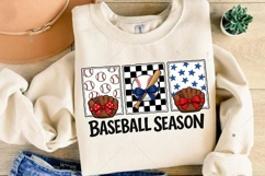 Preppy Baseball Coquette PNG, Brushstroke Game Day Baseball Product Image 6