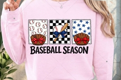 Preppy Baseball Coquette PNG, Brushstroke Game Day Baseball Product Image 7