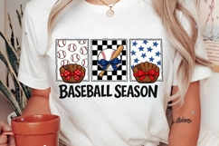 Preppy Baseball Coquette PNG, Brushstroke Game Day Baseball Product Image 1