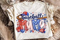 Baseball Mama Preppy PNG, Baseball Game Day PNG, Sports Mom Product Image 1