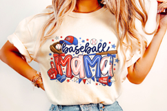 Baseball Mama Preppy PNG, Baseball Game Day PNG, Sports Mom Product Image 3