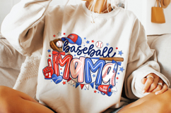 Baseball Mama Preppy PNG, Baseball Game Day PNG, Sports Mom Product Image 4