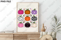 Preppy Boho Floral Pumpkin PNG, Colorful Product Image 3