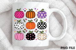 Preppy Boho Floral Pumpkin PNG, Colorful Product Image 4