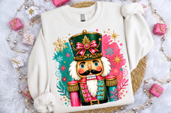 Preppy Brushstroke Glitter Nutcracker Png, Merry Christmas Product Image 2