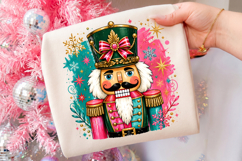 Preppy Brushstroke Glitter Nutcracker Png, Merry Christmas Product Image 3