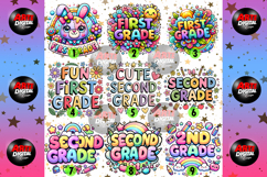 Preppy Back to School Grade PNG Bundle Product Image 2