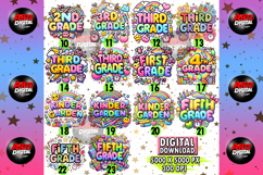 Preppy Back to School Grade PNG Bundle Product Image 3