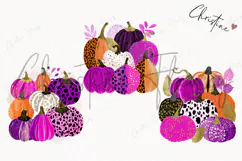 Preppy Chic Gourds Clipart | Halloween Png Product Image 3