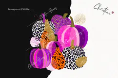 Preppy Chic Gourds Clipart | Halloween Png Product Image 2