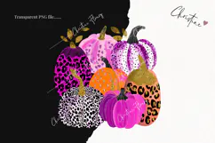 Preppy Chic Gourds Clipart | Halloween Png Product Image 2