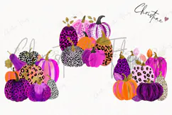 Preppy Chic Gourds Clipart | Halloween Png Product Image 3