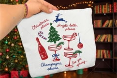 Preppy Christmas PNG, Christmas Cocktail PNG,Champagne Product Image 3