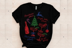 Preppy Christmas PNG, Christmas Cocktail PNG,Champagne Product Image 5