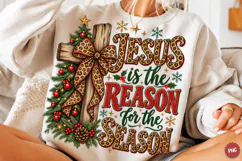 Preppy Christmas Png, Jesus Is the Reason for a Season Product Image 1