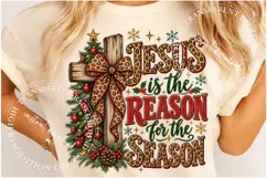 Preppy Christmas Png, Jesus Is the Reason for a Season Product Image 2